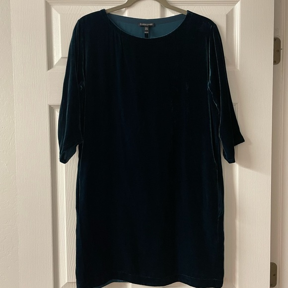 eileen fisher green velvet dress Eileen Fisher Emerald Green Velvet Two Piece Set – Community Thrift and  Vintage